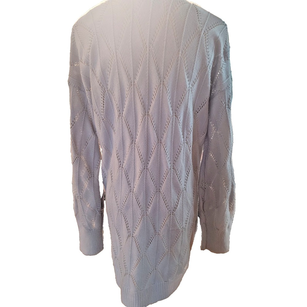 Pink Rose Womens SZ M Open Front Knit Boho Cottagecore Chunky Coastal Cardigan - Picture 5 of 8